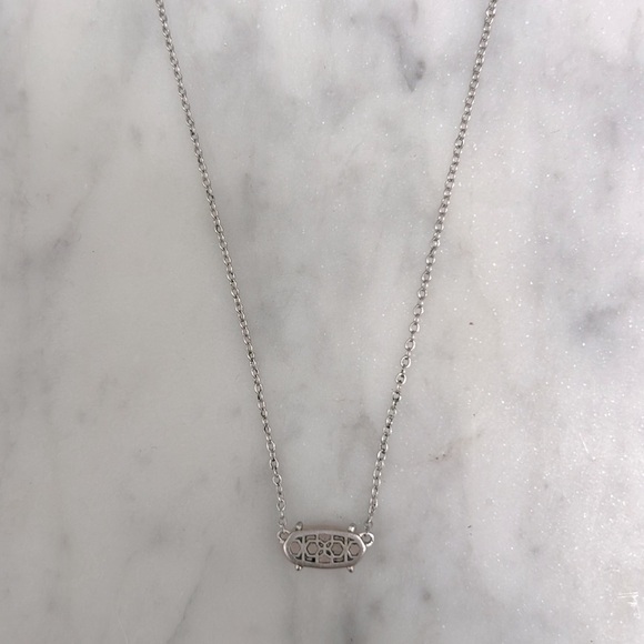 KENDRA SCOTT • Silver Ever Dichroic Pink Glass Necklace - Picture 3 of 6